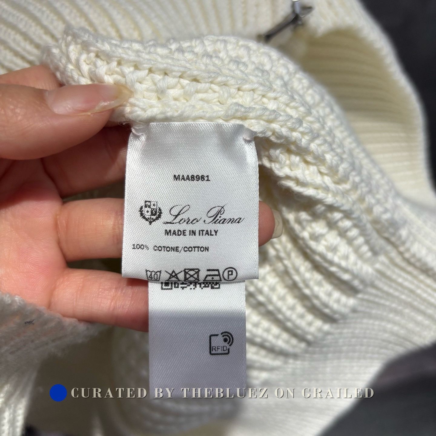 Loro Piana Loro Piana Ribbed Pilot Collar Cashmere Sweater Size US M / EU 48-50 / 2 - 4 Thumbnail