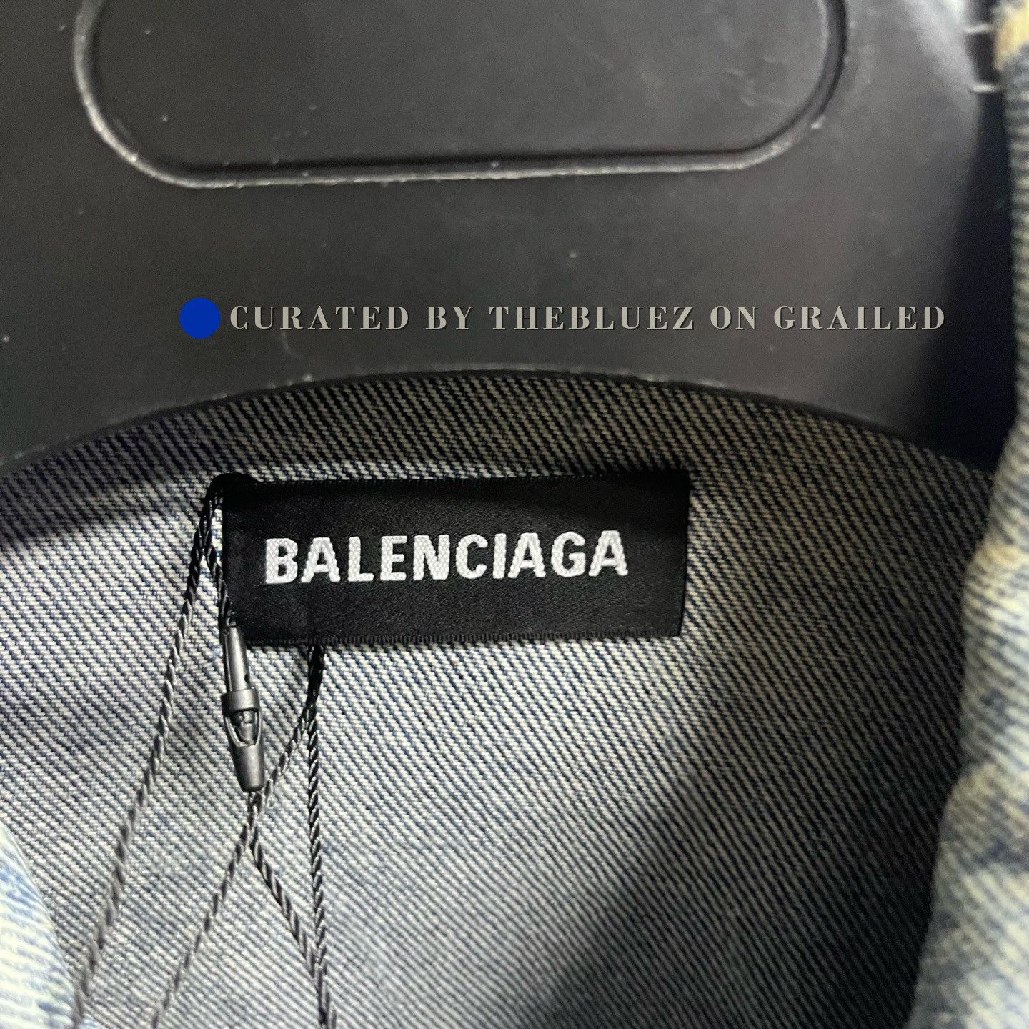 Balenciaga Balenciaga Denim Blue Logo Print Jacket Size US M / EU 48-50 / 2 - 3 Thumbnail
