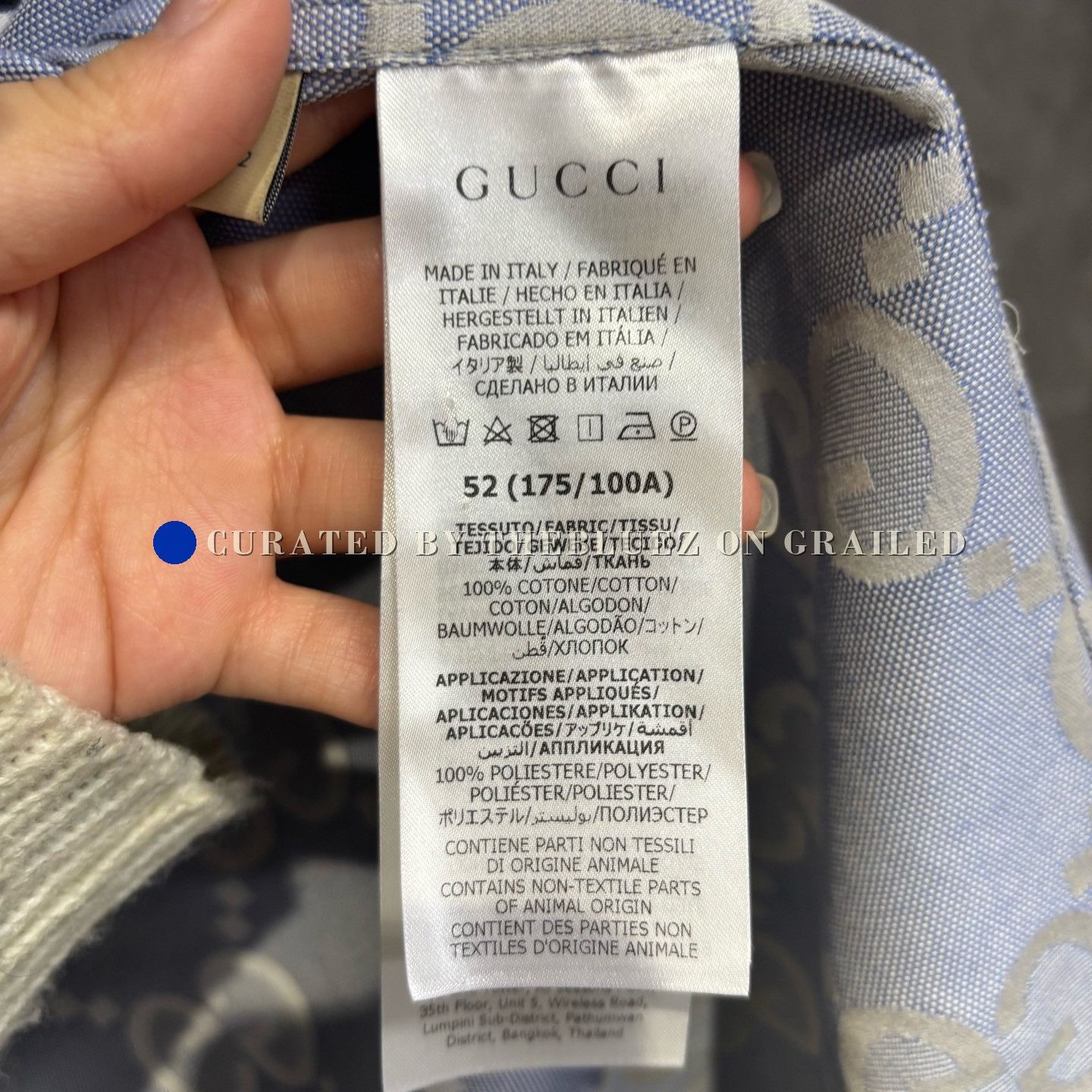 Gucci Gucci Light Blue Logo Cartoon Print Shirt Size US L / EU 52-54 / 3 - 5 Thumbnail
