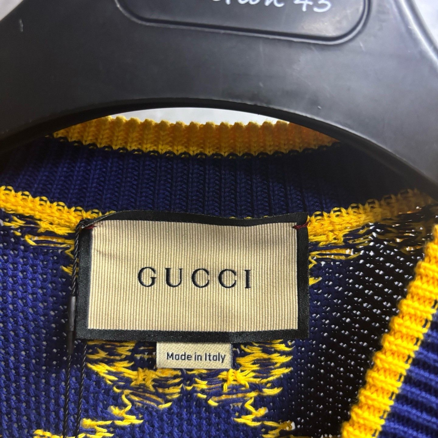 Gucci Gucci Blue Logo Long-Sleeve Knit Size XS / US 0-2 / IT 36-38 - 3 Thumbnail
