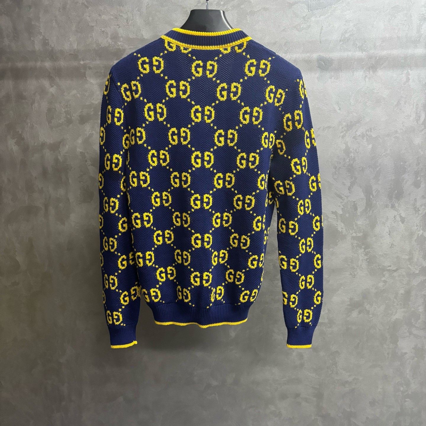 Gucci Gucci Blue Logo Long-Sleeve Knit Size XS / US 0-2 / IT 36-38 - 2 Thumbnail
