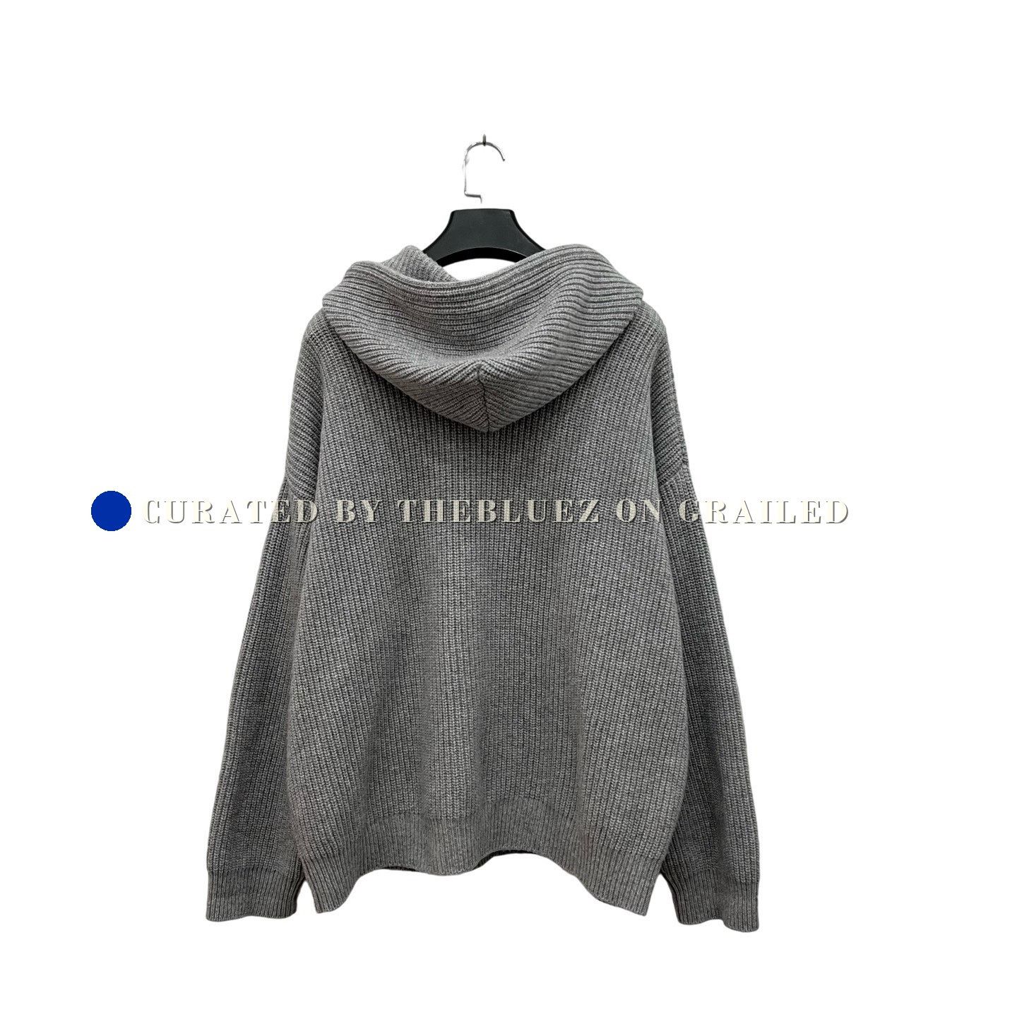 Celine Celine Gray Cashmere Triomphe Hoodie Size US M / EU 48-50 / 2 - 3 Thumbnail