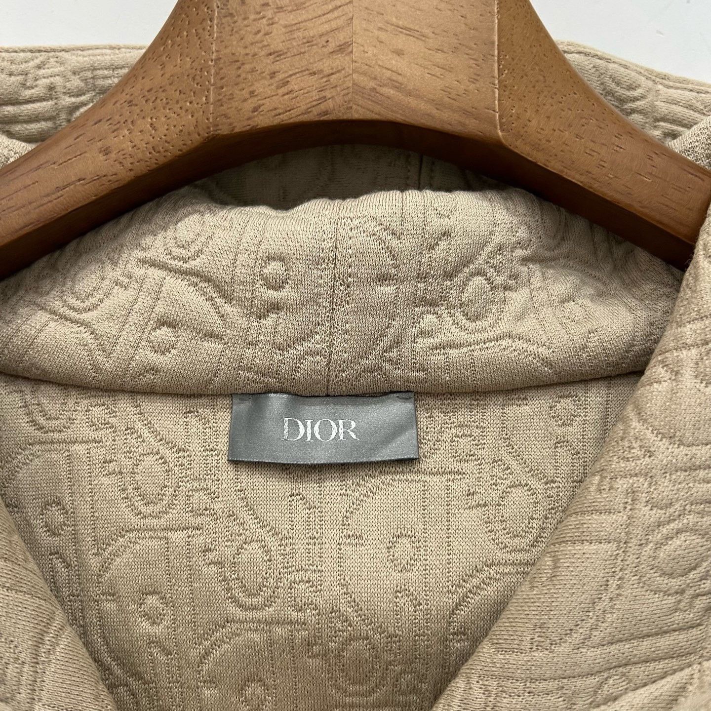 Dior Dior Milk Tea Embossed Hoodie Size US L / EU 52-54 / 3 - 3 Thumbnail