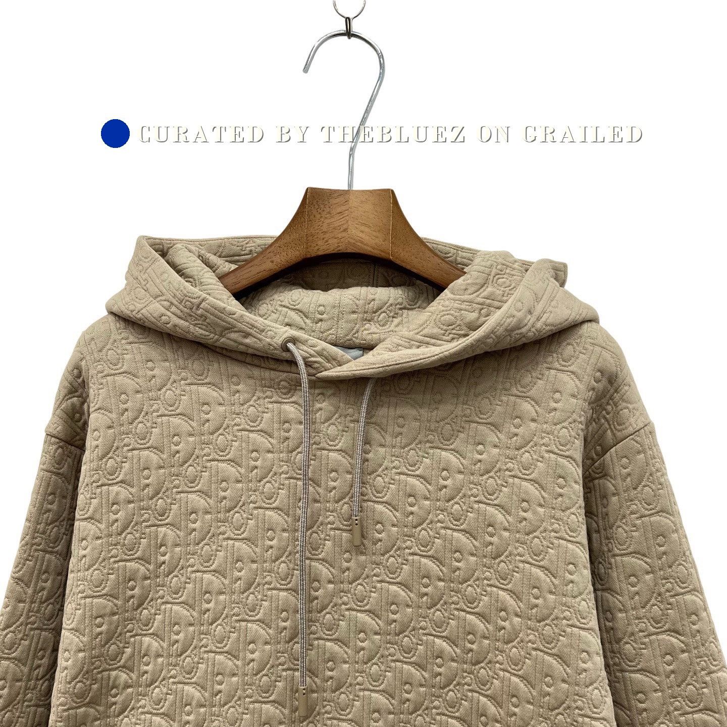 Dior Dior Milk Tea Embossed Hoodie Size US L / EU 52-54 / 3 - 2 Thumbnail