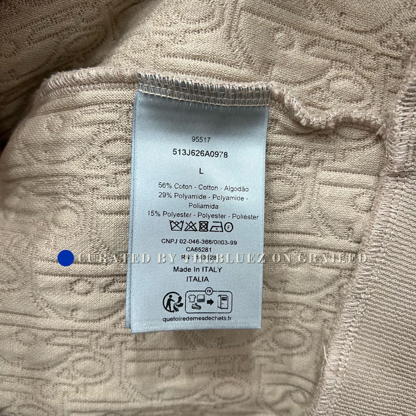 Dior Dior Milk Tea Embossed Hoodie Size US L / EU 52-54 / 3 - 5 Thumbnail