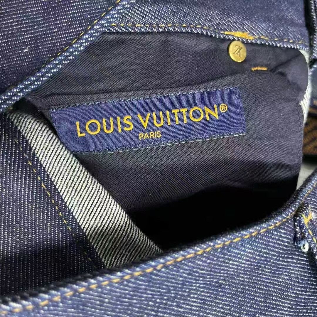 Louis Vuitton Louis Vuitton Blue Logo Embroidered Flared Jeans Size US 32 / EU 48 - 3 Thumbnail