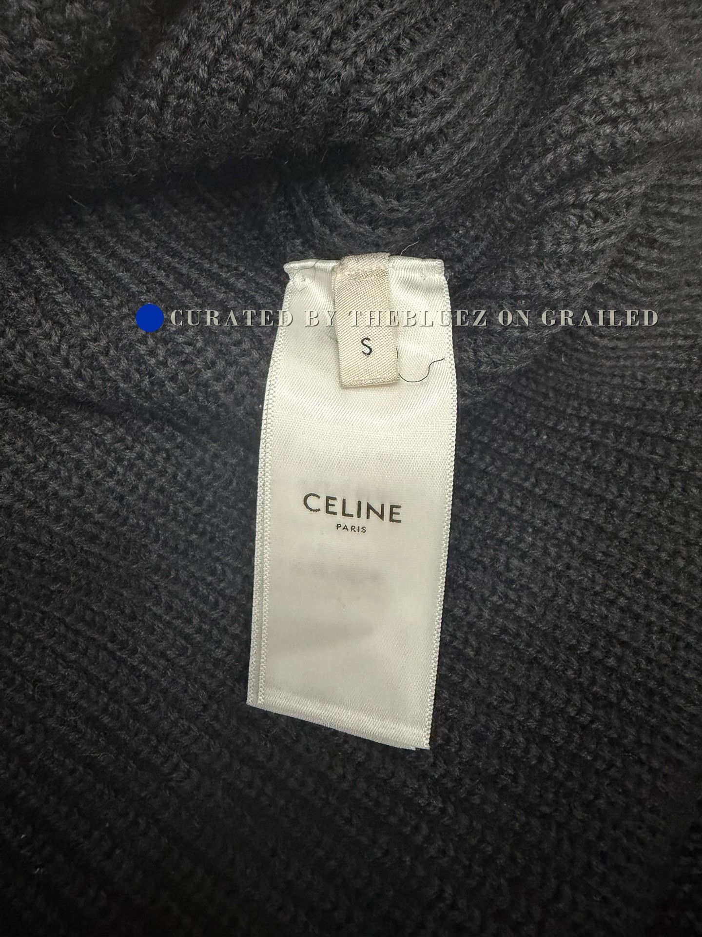 Celine Celine Black Triomphe Embroidery Wool Sweater Size S / US 4 / IT 40 - 5 Thumbnail
