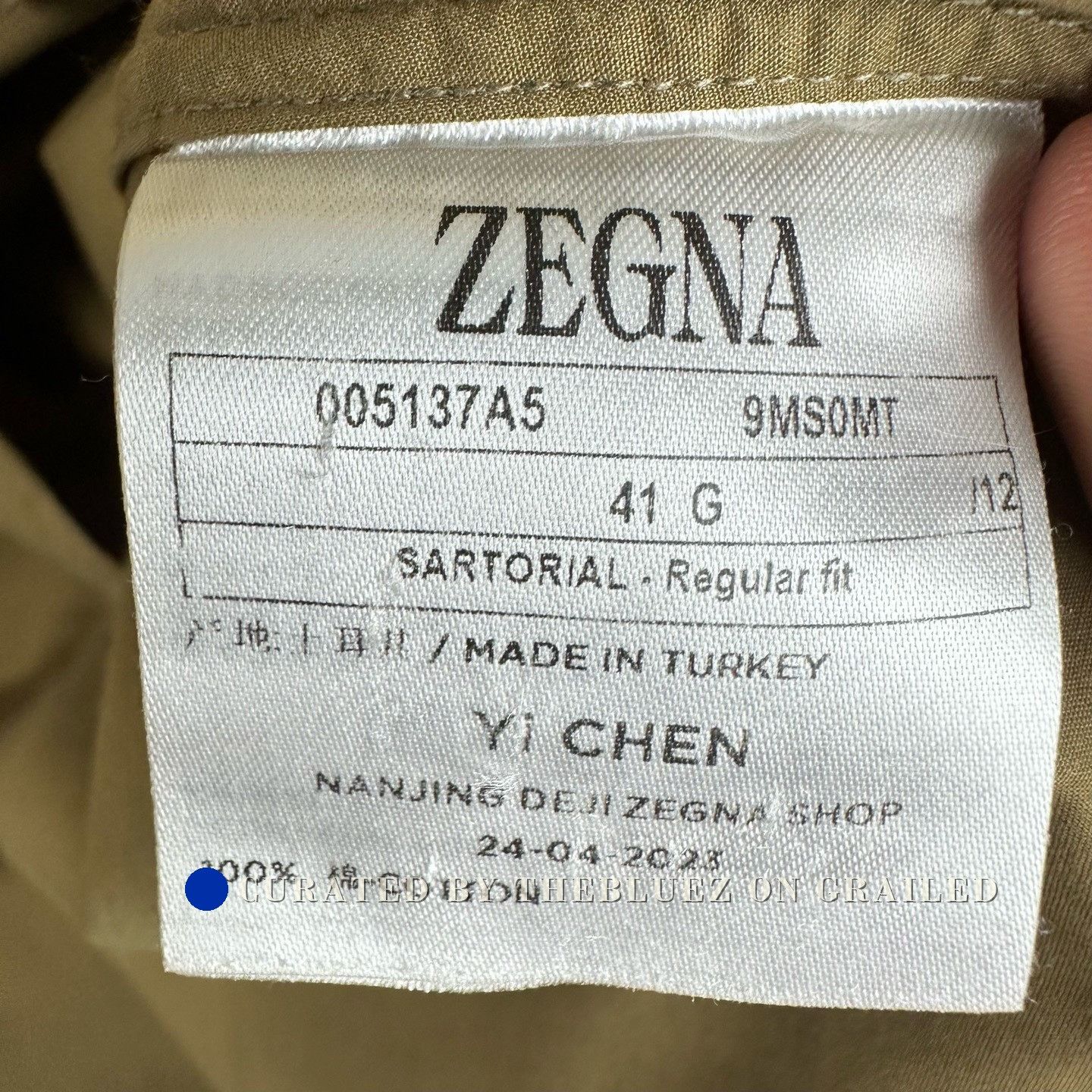 Ermenegildo Zegna Zegna Military Green Shirt Size 41 Size US M / EU 48-50 / 2 - 4 Thumbnail