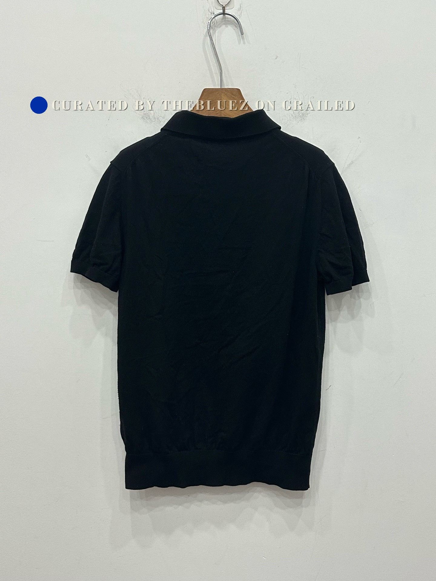 Moncler Moncler Black Knitted Short-Sleeve Polo L Size US L / EU 52-54 / 3 - 2 Thumbnail
