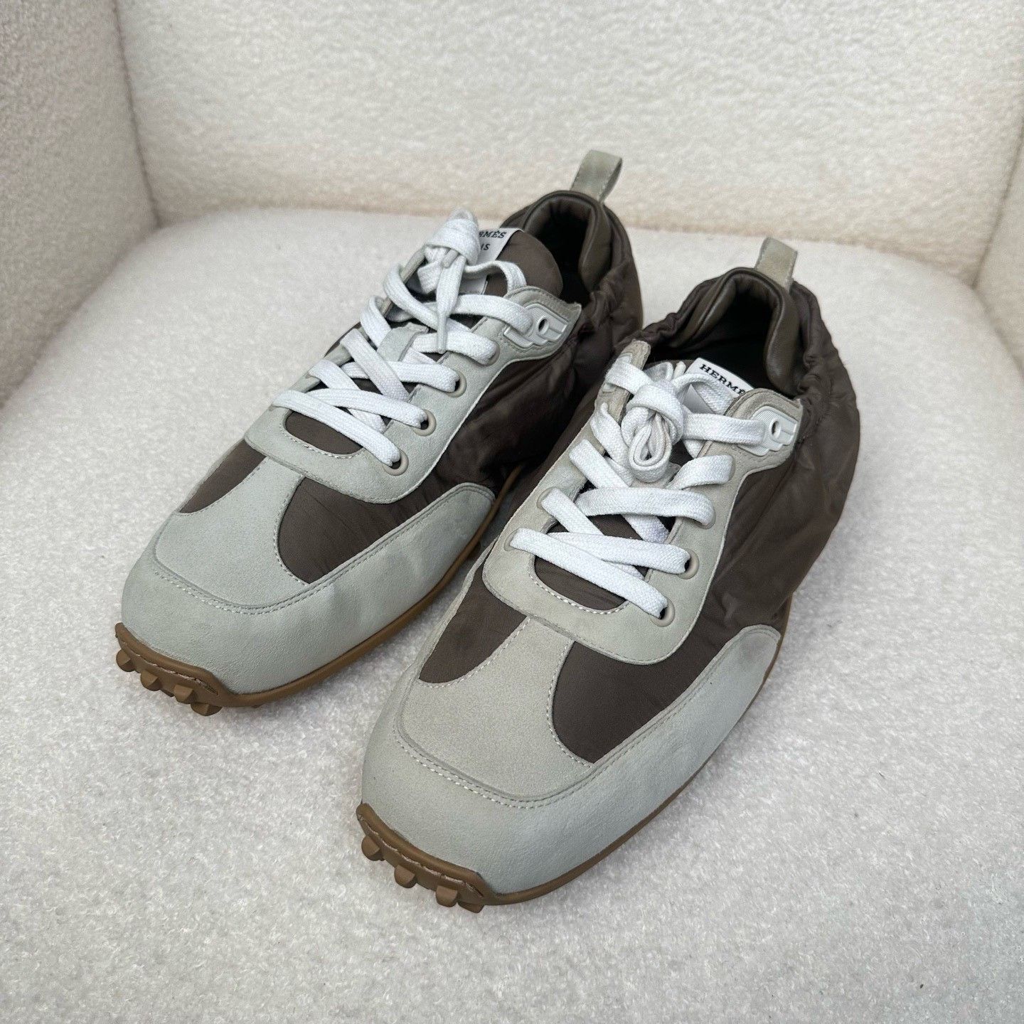 Hermes Hermes Brown Suede Casual Training Shoes Size US 9.5 / EU 42-43 - 2 Thumbnail