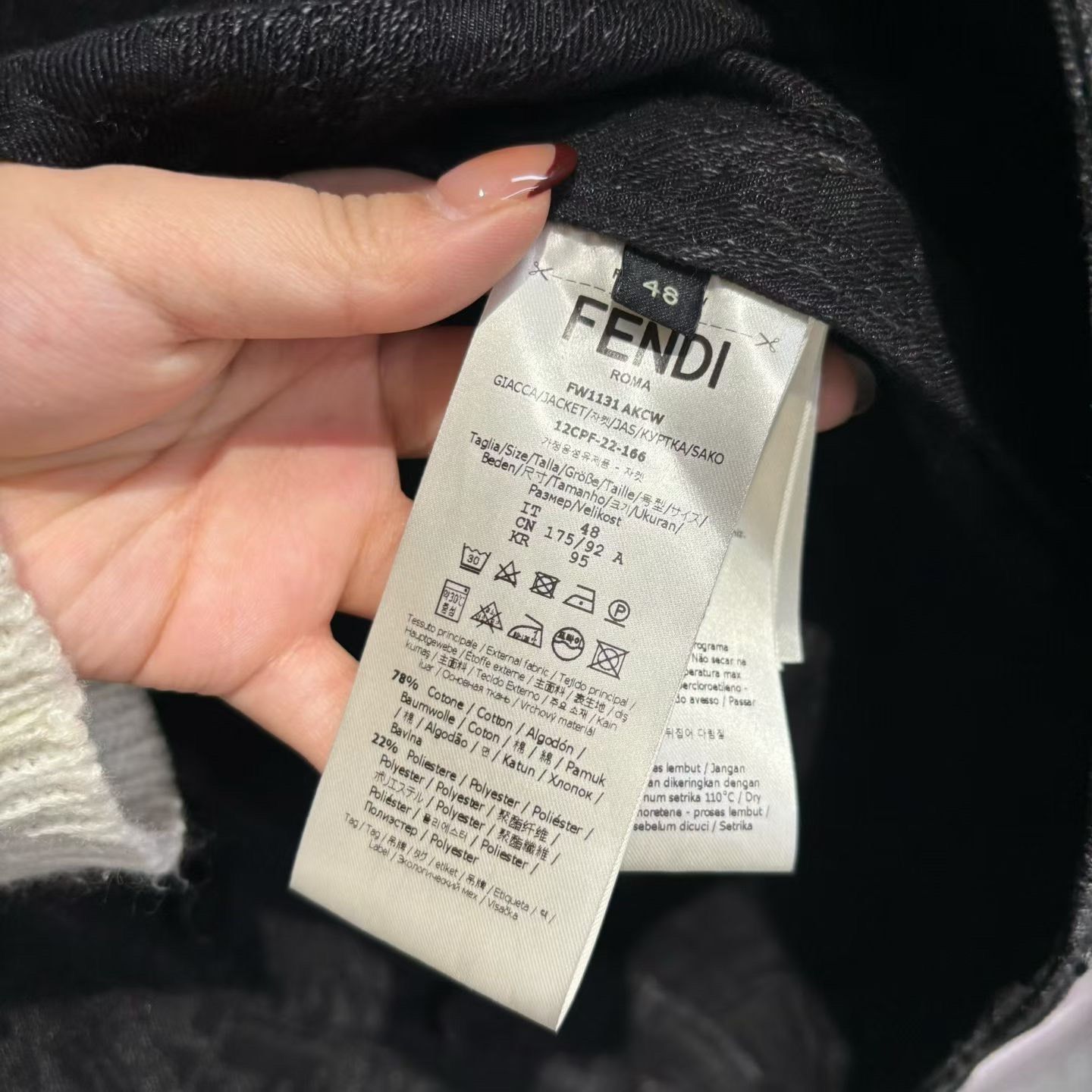 Versace Versace x Fendi Black Logo Denim Jacket Size US M / EU 48-50 / 2 - 3 Thumbnail