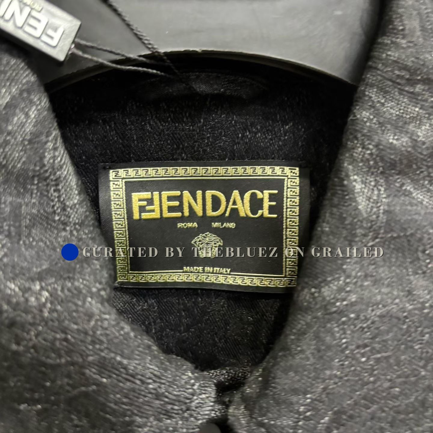 Versace Versace x Fendi Black Logo Denim Jacket Size US M / EU 48-50 / 2 - 2 Thumbnail