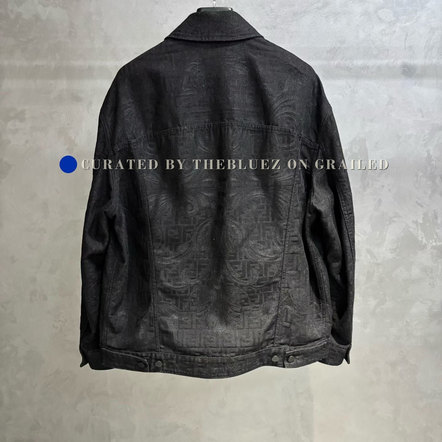 Versace Versace x Fendi Black Logo Denim Jacket Size US M / EU 48-50 / 2 - 5 Thumbnail