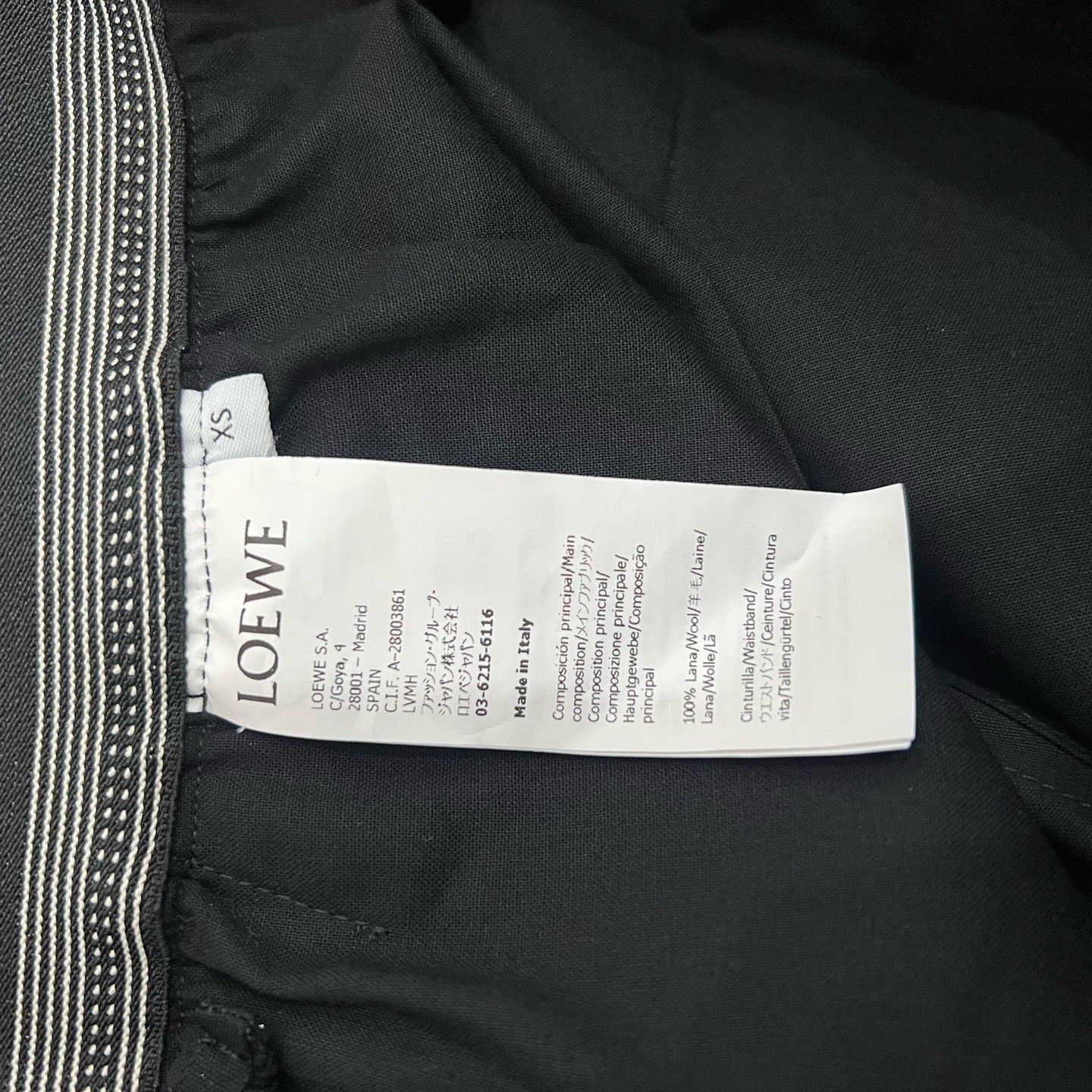 Loewe Loewe Black Wool Wide-Leg Pants XS Size 34" / US 12 / IT 48 - 4 Thumbnail