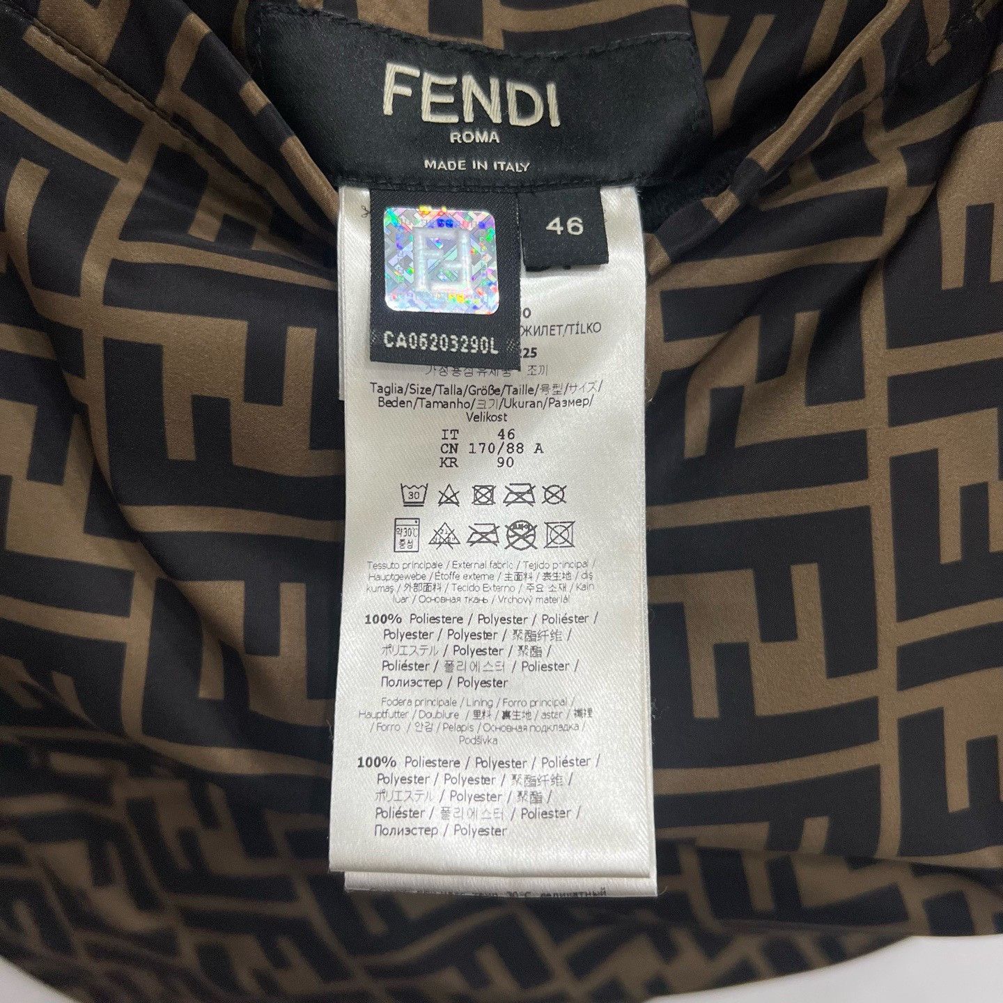Fendi Fendi Reversible Printed Down Vest Size US S / EU 44-46 / 1 - 5 Thumbnail