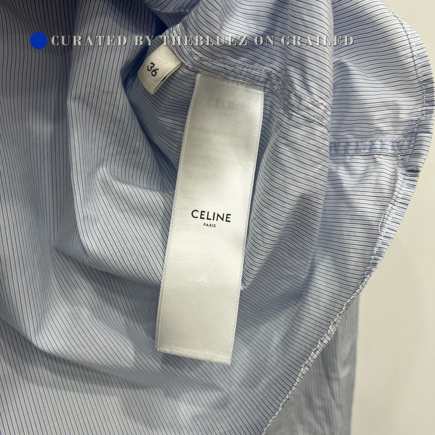 Celine Celine Striped Triomphe Shirt Size XS / US 0-2 / IT 36-38 - 5 Thumbnail