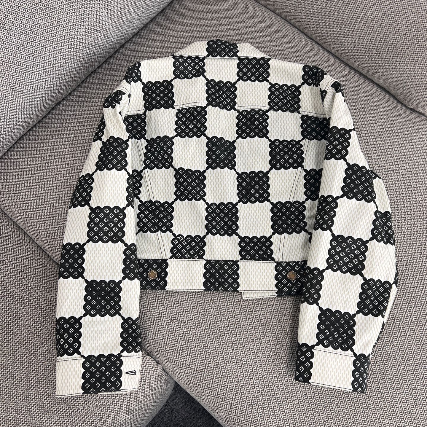 Louis Vuitton Louis Vuitton Logo Check Denim Jacket 40 Size S / US 4 / IT 40 - 2 Thumbnail