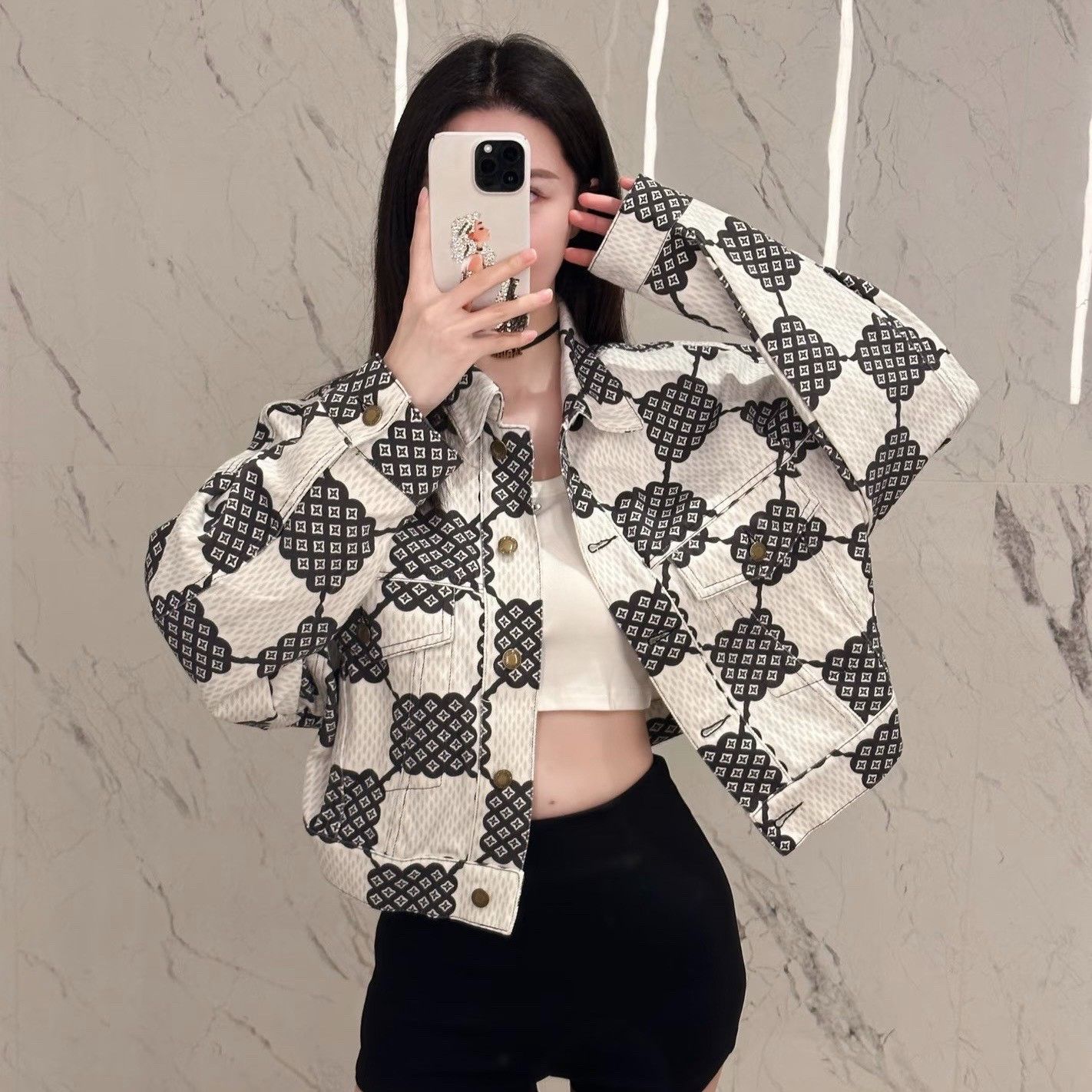Louis Vuitton Louis Vuitton Logo Check Denim Jacket 40 Size S / US 4 / IT 40 - 6 Thumbnail