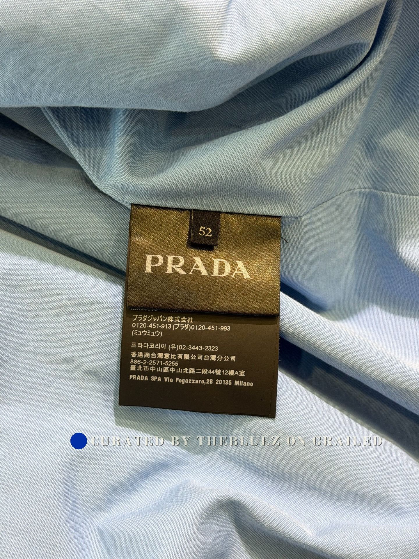 Prada Prada 25FW Khaki Blue Lining Logo Blazer Size US L / EU 52-54 / 3 - 4 Thumbnail