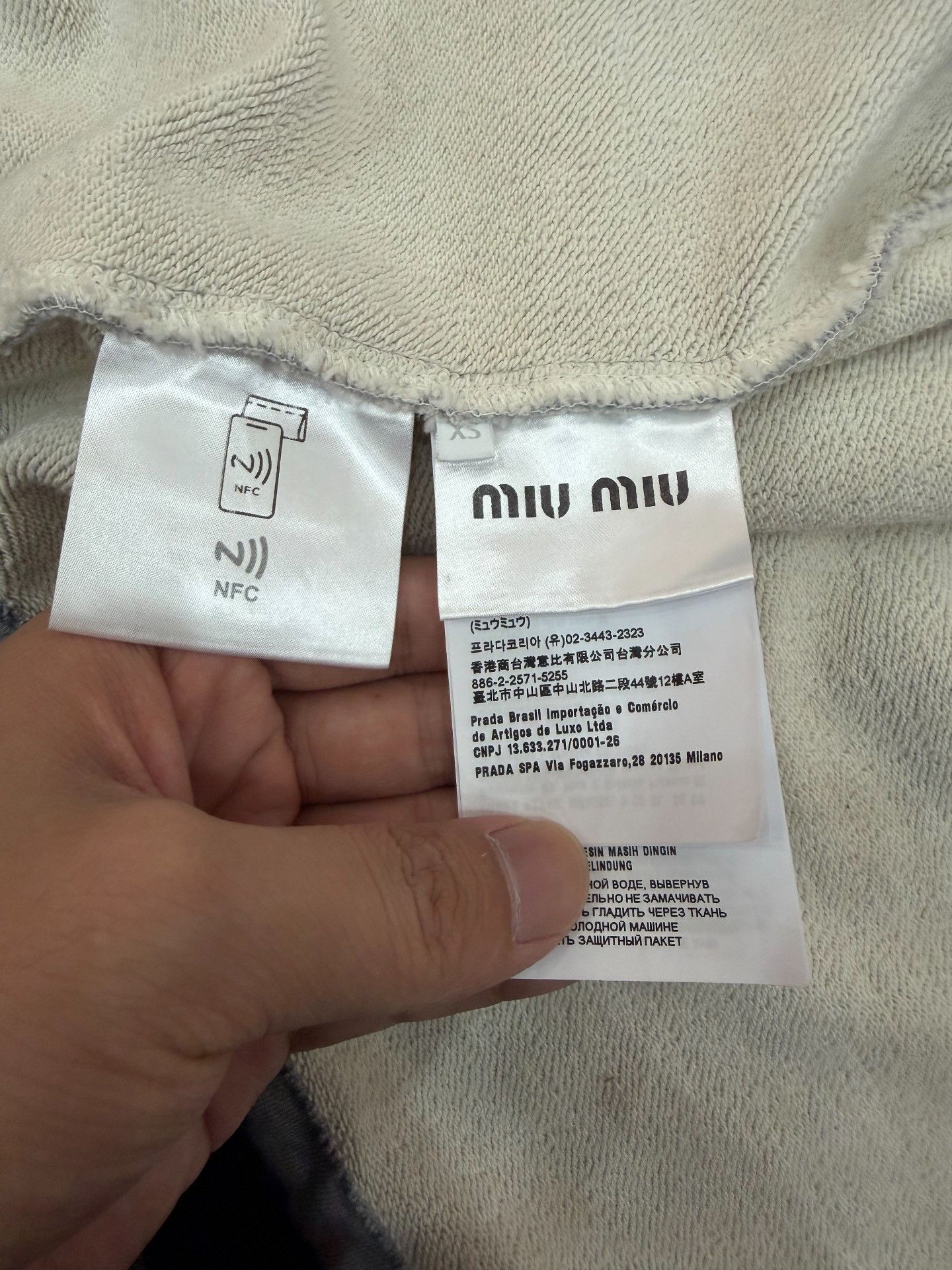 Miu Miu MIU MIU 2025 New Gray Zip Hoodie XS Size XS / US 0-2 / IT 36-38 - 5 Thumbnail