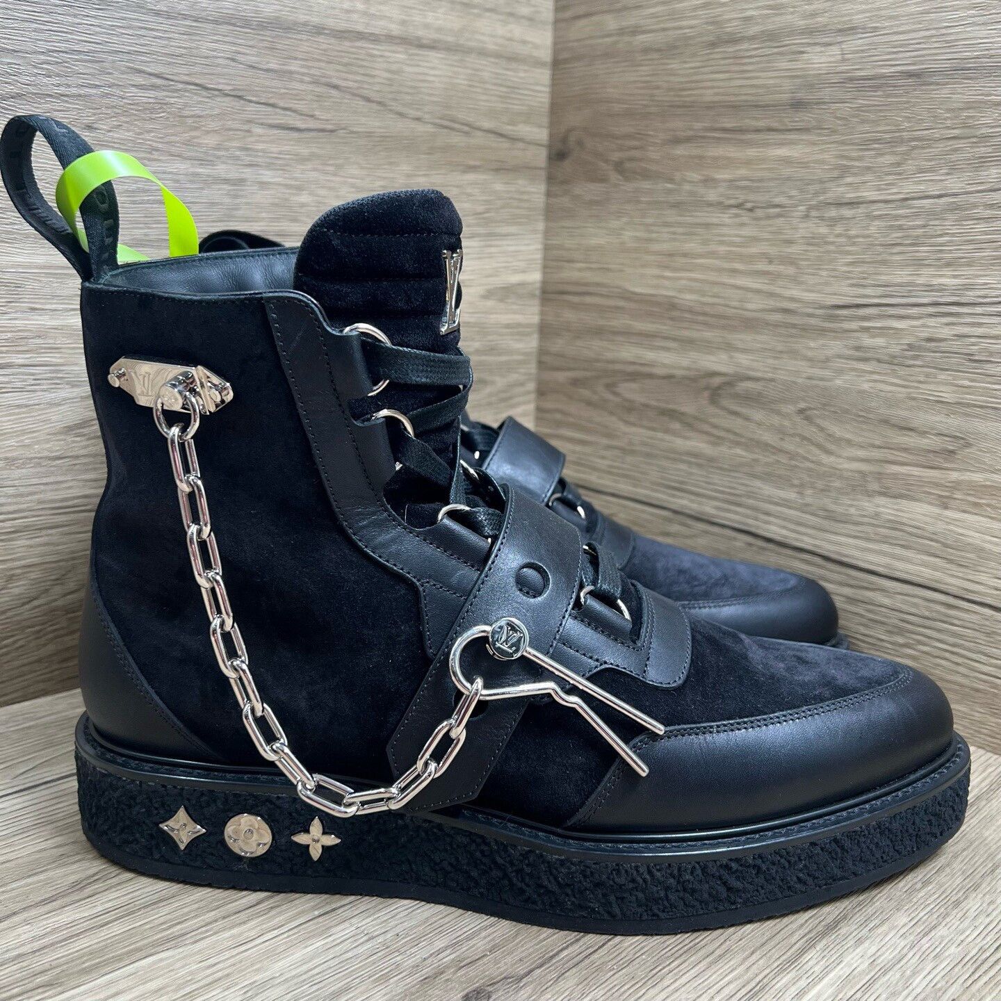 Louis Vuitton Louis Vuitton Creeper Black Chain Ankle Boots Size US 9 / EU 42 - 3 Thumbnail