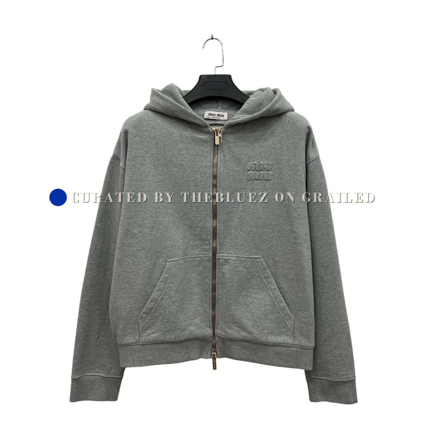 Miu Miu Miumiu Grey Zip Hoodie XS Size XS / US 0-2 / IT 36-38 - 2 Thumbnail