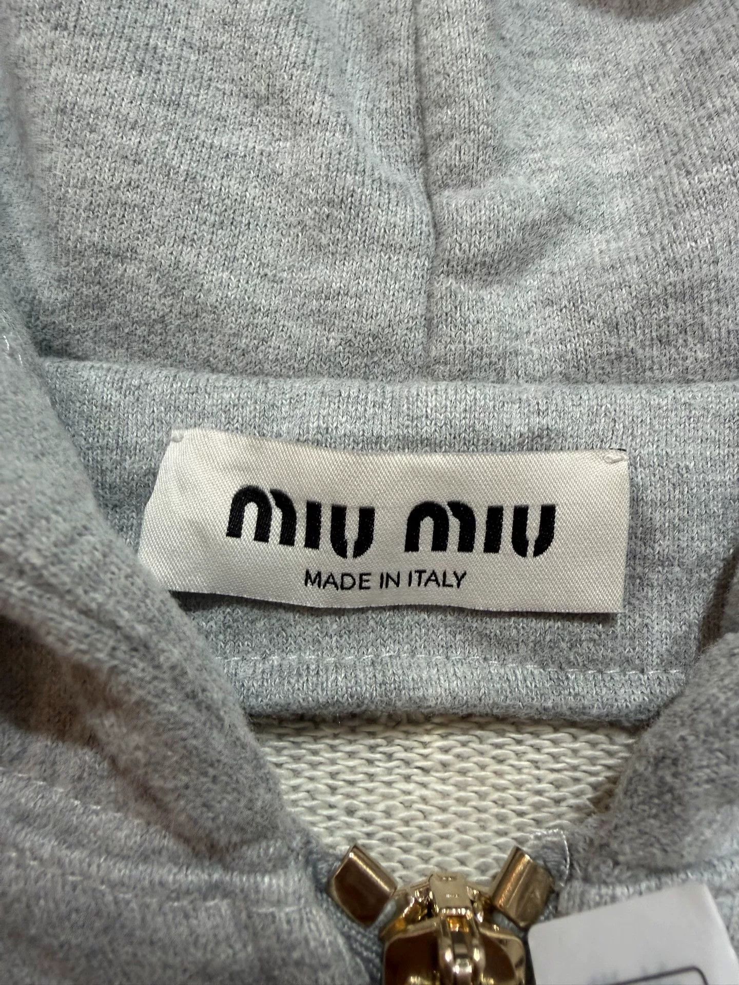 Miu Miu Miumiu Gray Zip Hoodie XS Size XS / US 0-2 / IT 36-38 - 3 Thumbnail