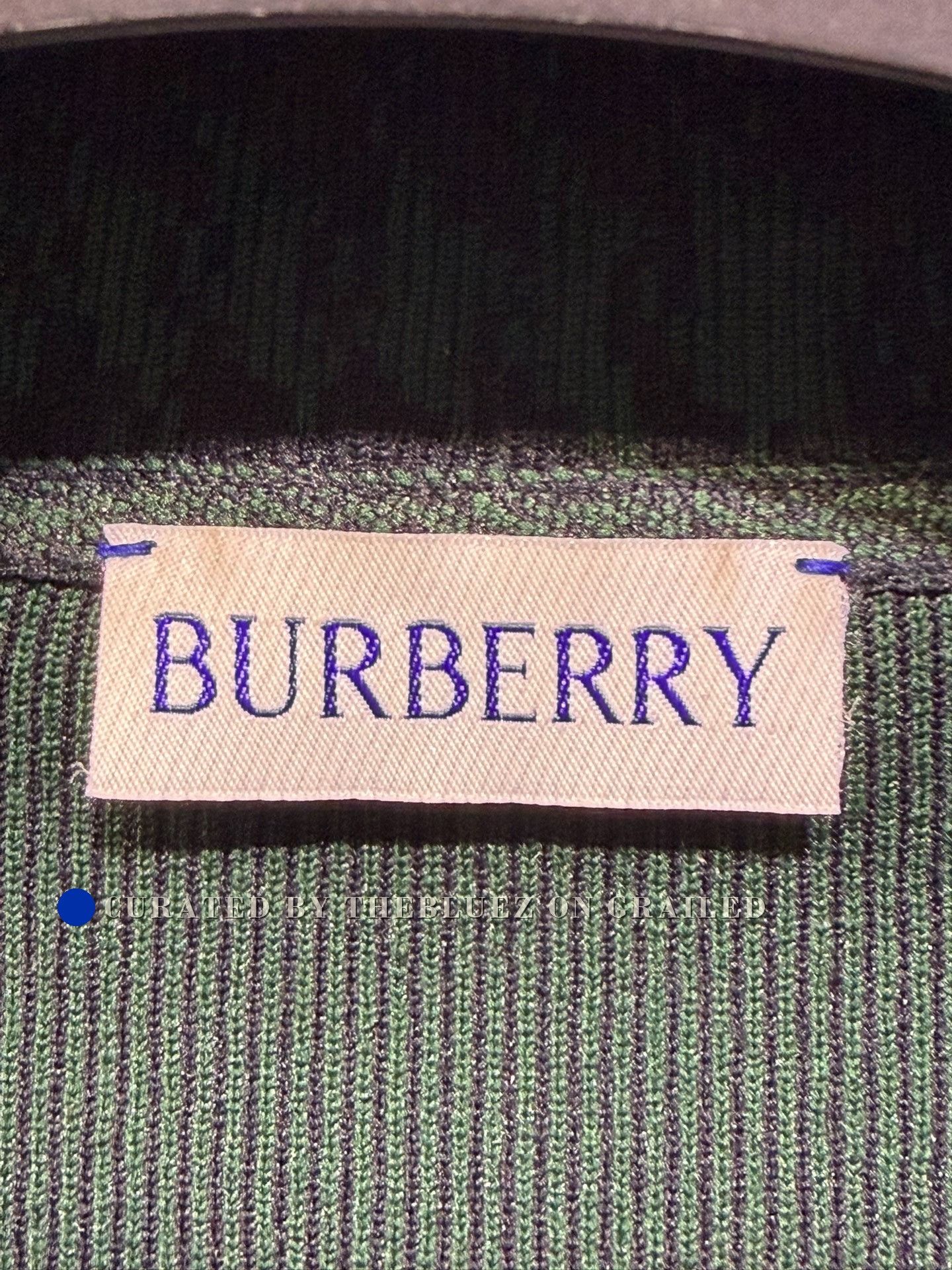 Burberry Burberry Green Stand Collar Knit Coat Size US L / EU 52-54 / 3 - 3 Thumbnail