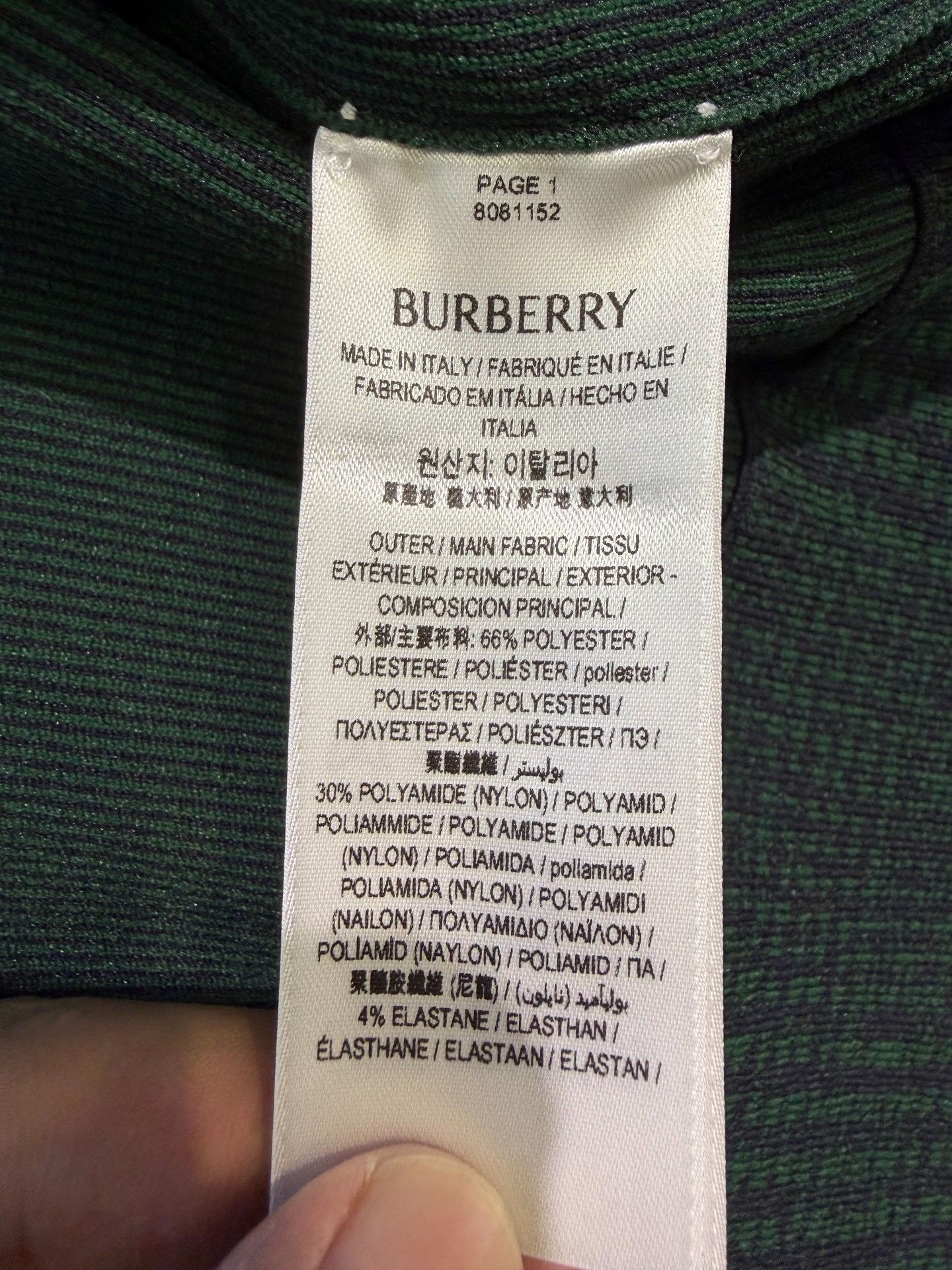 Burberry Burberry Green Stand Collar Knit Coat Size US L / EU 52-54 / 3 - 5 Thumbnail