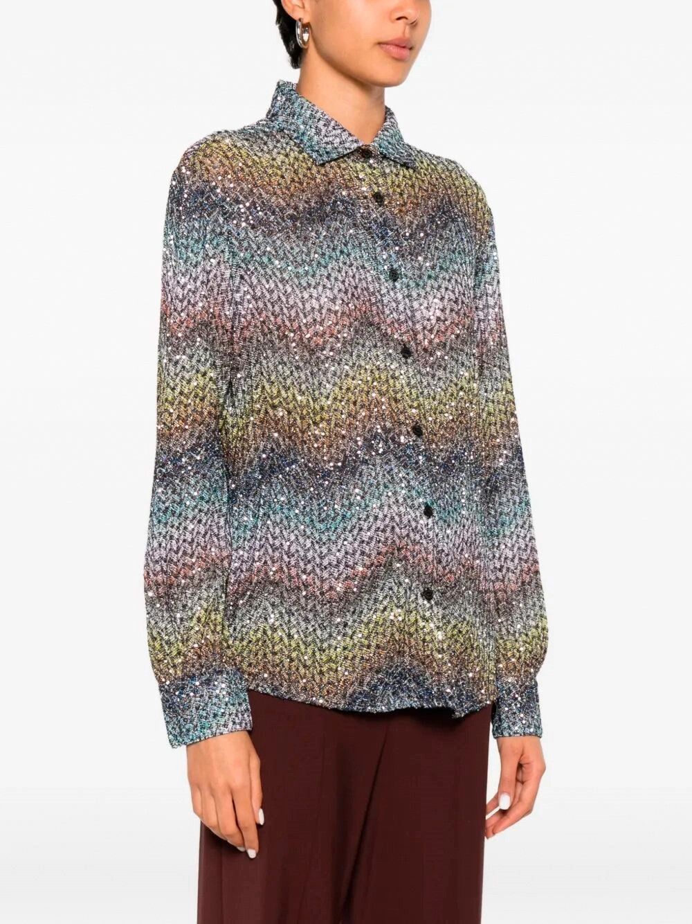 Missoni `Caperdoni` Long Sleeve Shirt Size L / US 10 / IT 46 - 4 Thumbnail