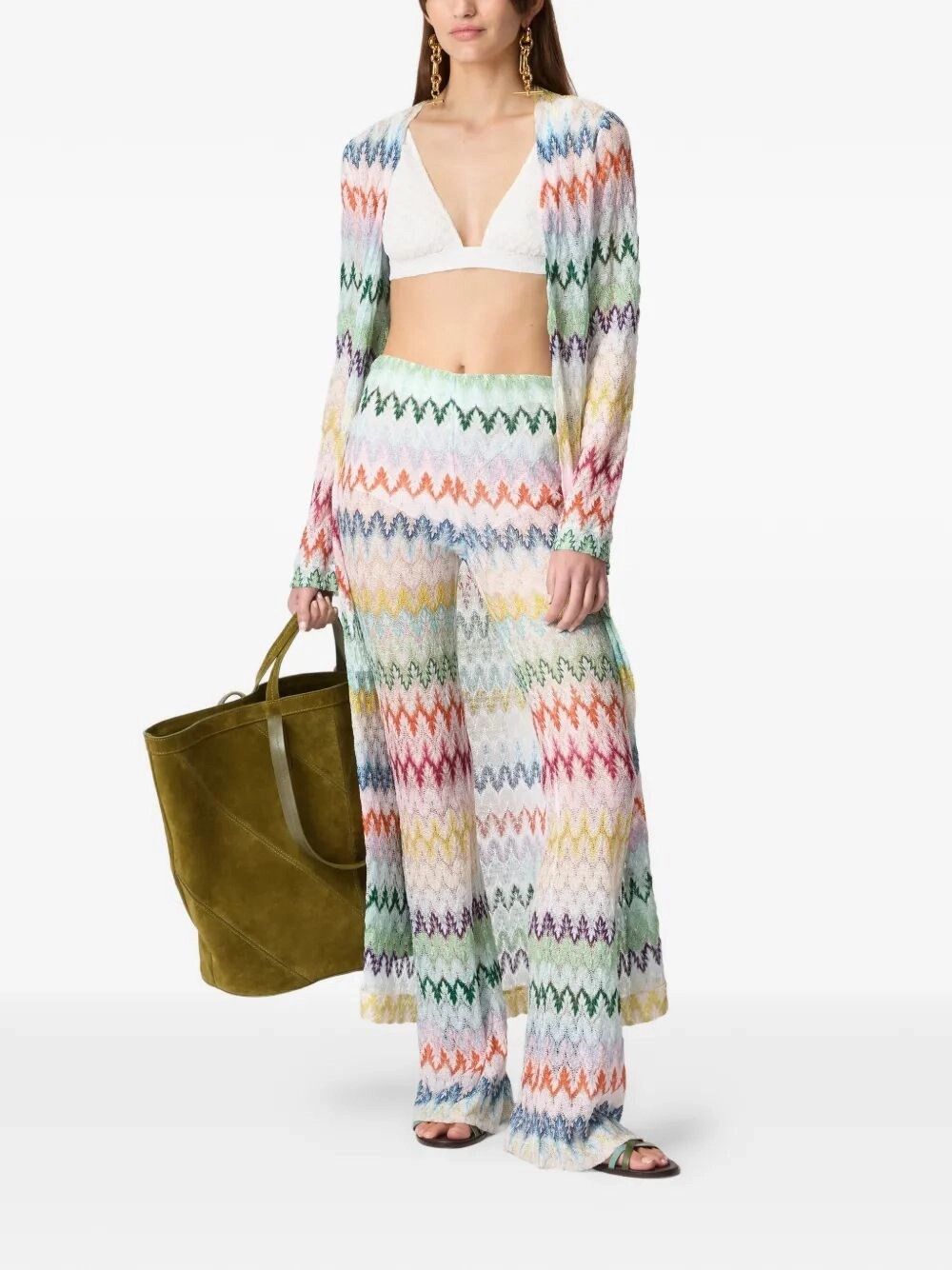 Missoni Long Cardigan Size L / US 10 / IT 46 - 2 Thumbnail