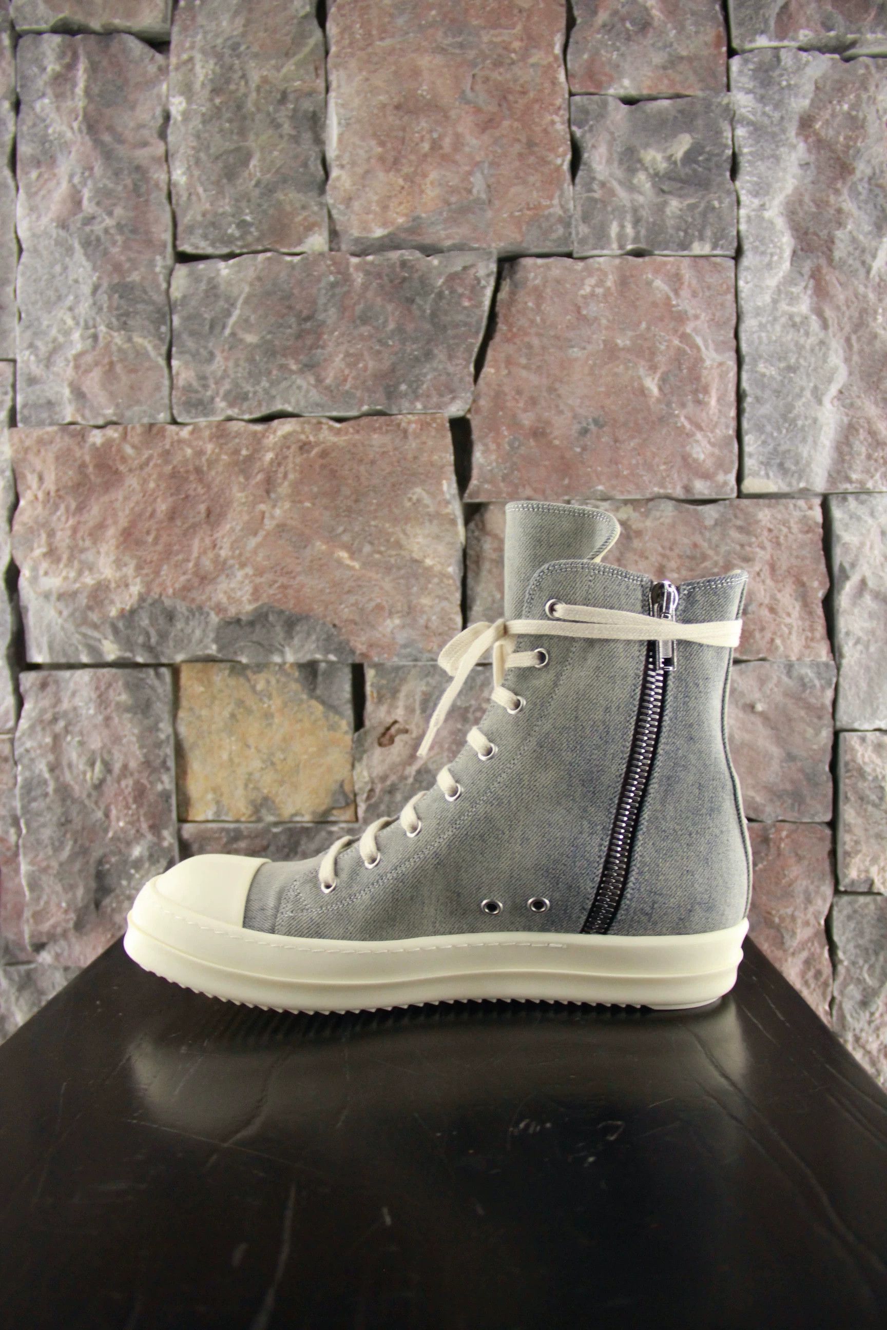 Rick Owens Rick Owens Blue Hitop Sneakers Men 9 Size US 9 / EU 42 - 2 Thumbnail