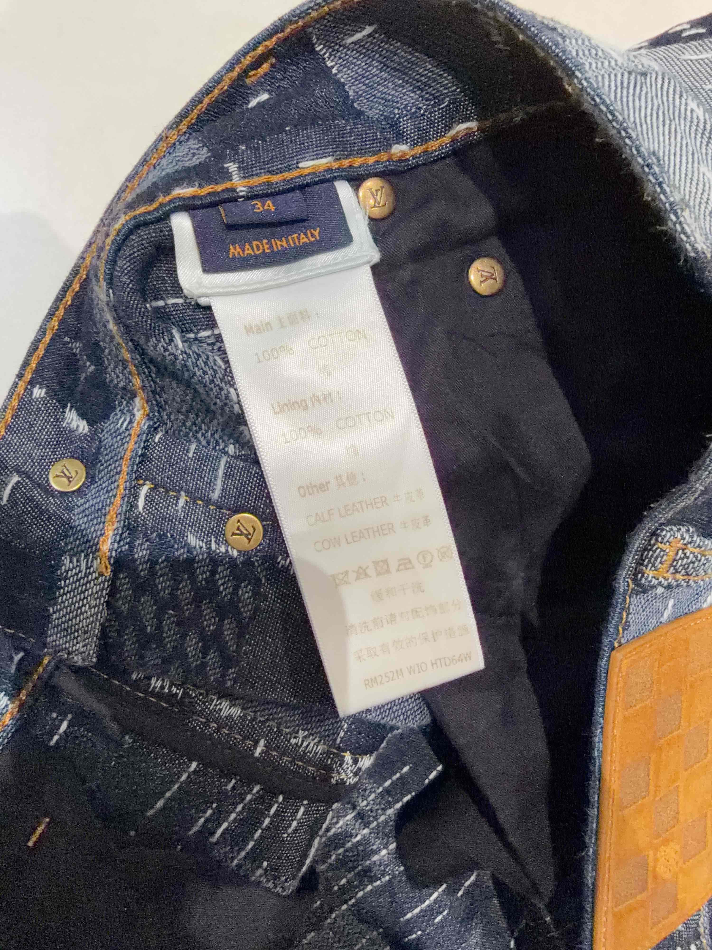 Louis Vuitton Louis Vuitton Damier Patchwork Denim Jeans Size 34 Size US 34 / EU 50 - 4 Thumbnail