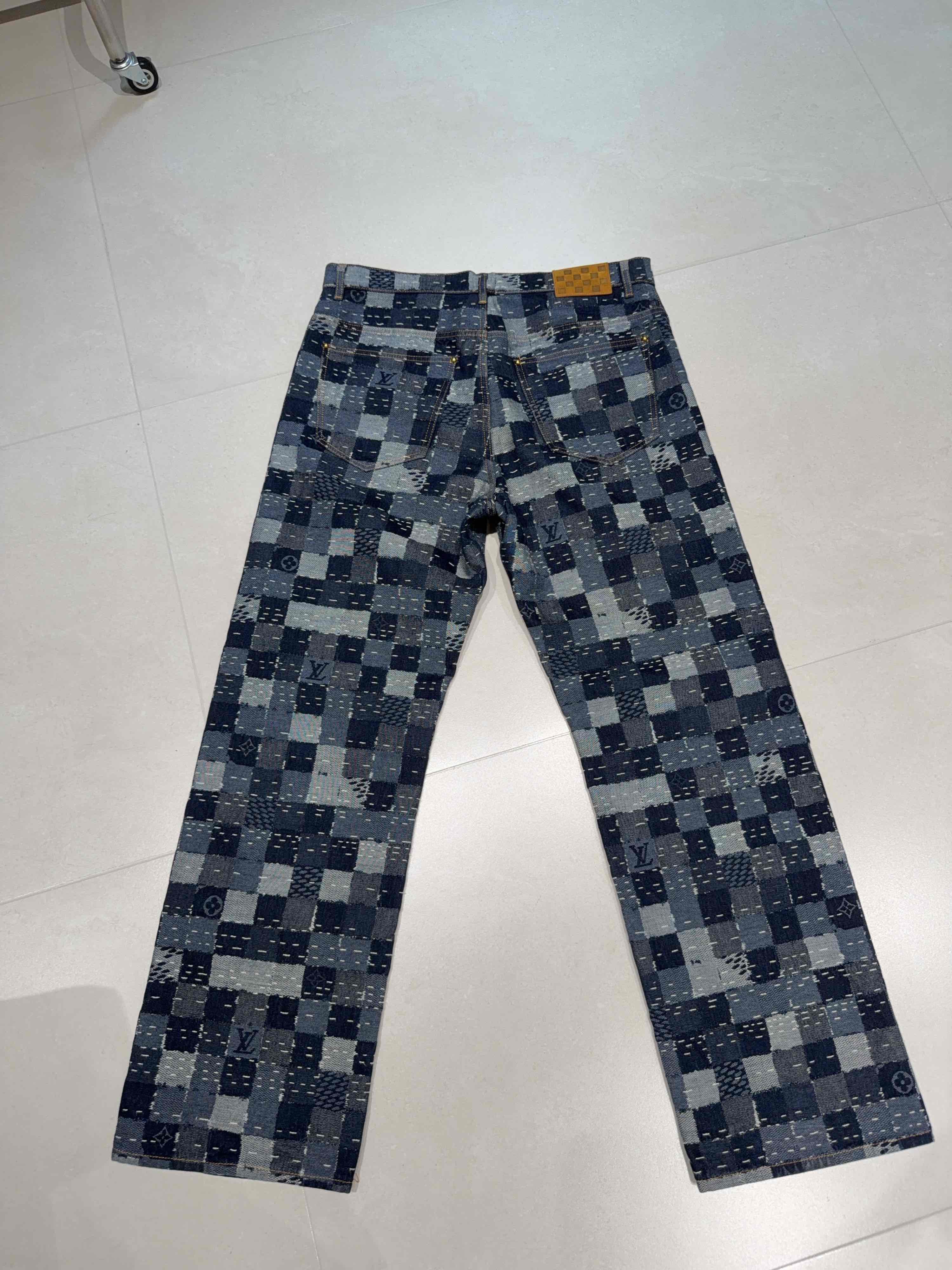 Louis Vuitton Louis Vuitton Damier Patchwork Denim Jeans Size 34 Size US 34 / EU 50 - 2 Thumbnail