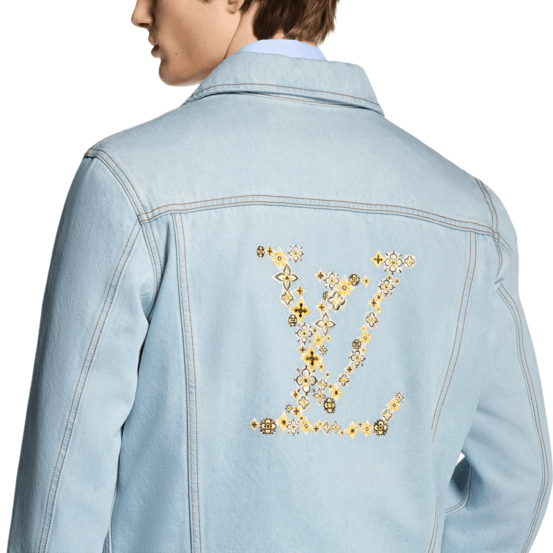 Louis Vuitton Louis Vuitton Floral Embroidery Denim Jacket Size M Size US M / EU 48-50 / 2 - 8 Thumbnail