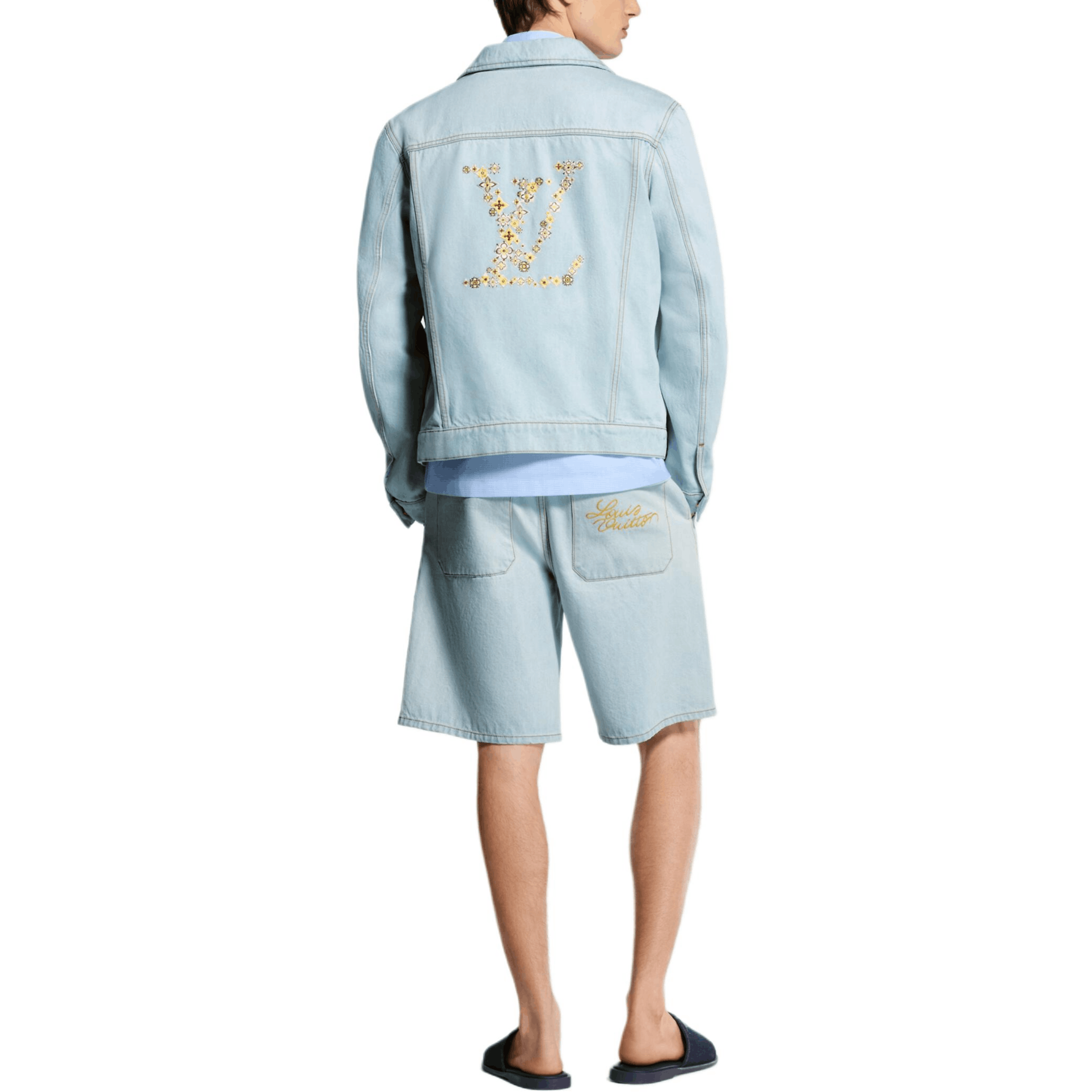 Louis Vuitton Louis Vuitton Floral Embroidery Denim Jacket Size M Size US M / EU 48-50 / 2 - 7 Thumbnail