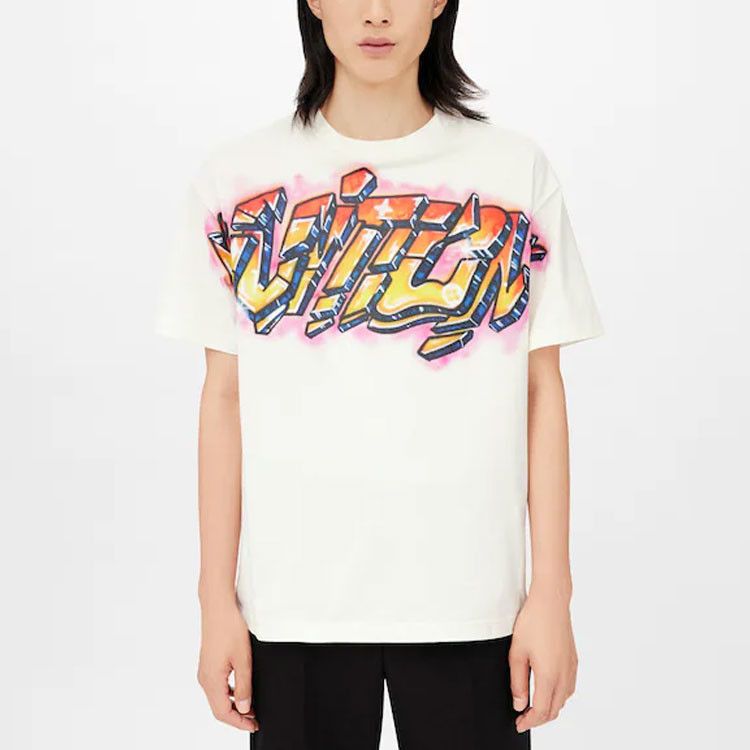 Louis Vuitton Louis Vuitton Graffiti Logo T-Shirt Size M Size US M / EU 48-50 / 2 - 7 Thumbnail