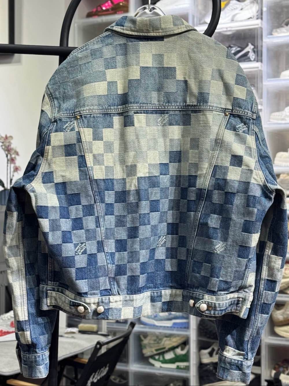 Louis Vuitton Louis Vuitton Pixelated Denim Jacket Size L Size US L / EU 52-54 / 3 - 2 Thumbnail