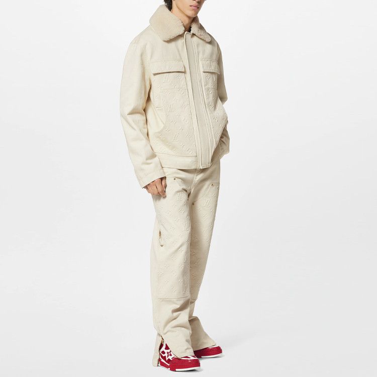 Louis Vuitton Louis Vuitton Monogram Shearling Collar Jacket Size L Size US L / EU 52-54 / 3 - 7 Thumbnail