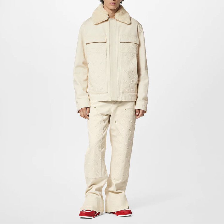 Louis Vuitton Louis Vuitton Monogram Shearling Collar Jacket Size L Size US L / EU 52-54 / 3 - 6 Thumbnail