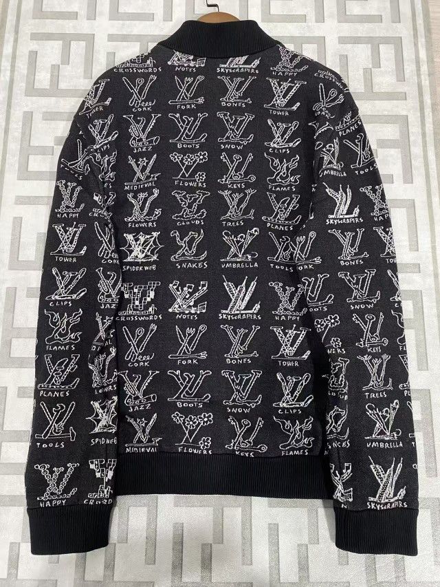 Louis Vuitton Louis Vuitton Jacquard Zip Up Bomber Jacket Size XL Size US XL / EU 56 / 4 - 2 Thumbnail