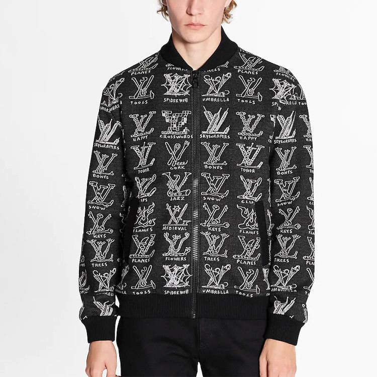 Louis Vuitton Louis Vuitton Jacquard Zip Up Bomber Jacket Size XL Size US XL / EU 56 / 4 - 8 Thumbnail