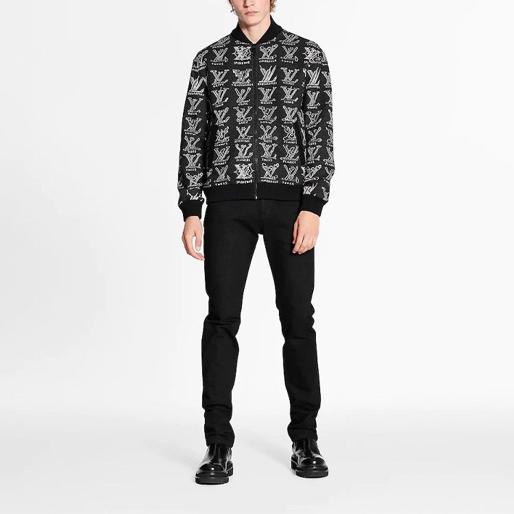Louis Vuitton Louis Vuitton Jacquard Zip Up Bomber Jacket Size XL Size US XL / EU 56 / 4 - 6 Thumbnail