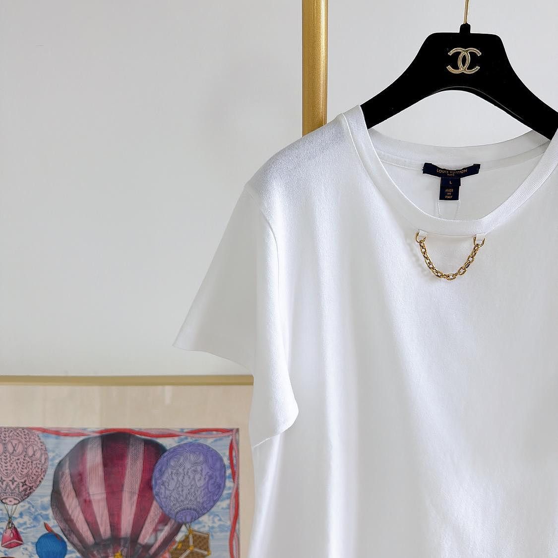 Louis Vuitton Louis Vuitton Chain Trim Logo T-Shirt Size L Size L / US 10 / IT 46 - 5 Thumbnail