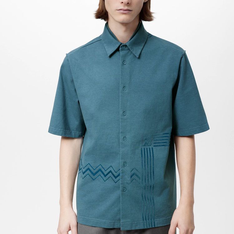 Louis Vuitton Louis Vuitton Logo Jacquard Short Sleeve Shirt Size S Size US S / EU 44-46 / 1 - 6 Thumbnail