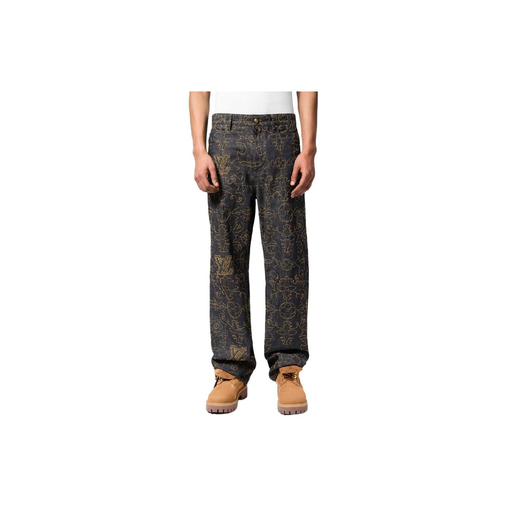 Louis Vuitton Louis Vuitton x Timberland Arabesque Denim Pants Size 32 Size US 32 / EU 48 - 9 Thumbnail