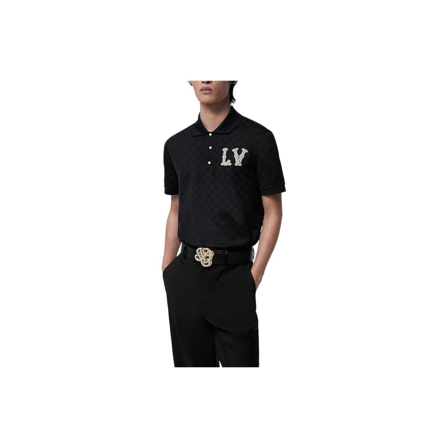 Louis Vuitton Louis Vuitton Rhinestone LV Polo Shirt Size S Size US S / EU 44-46 / 1 - 8 Thumbnail