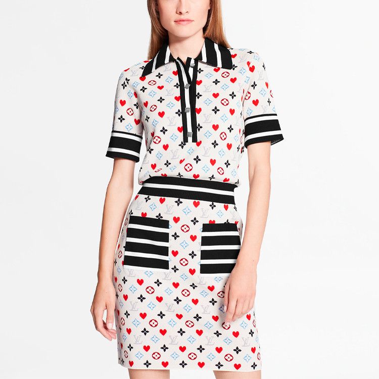 Louis Vuitton Louis Vuitton Monogram Heart Knit Mini Dress Size S Size S / US 4 / IT 40 - 8 Thumbnail