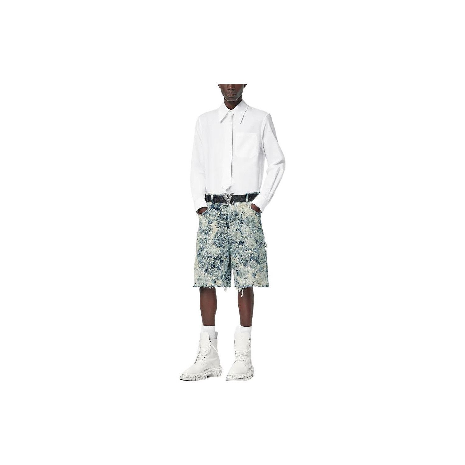 Louis Vuitton Louis Vuitton Floral Jacquard Denim Shorts Size 32 Size US 32 / EU 48 - 9 Thumbnail