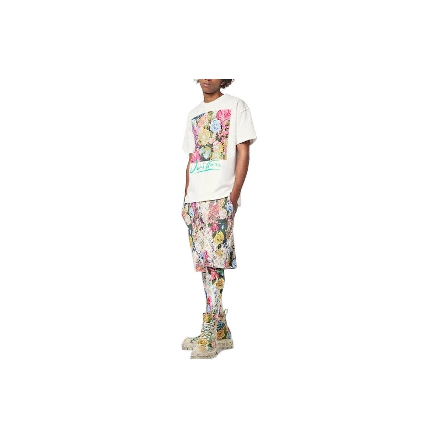 Louis Vuitton Louis Vuitton Floral Graphic T-Shirt White Size M Size US M / EU 48-50 / 2 - 9 Thumbnail